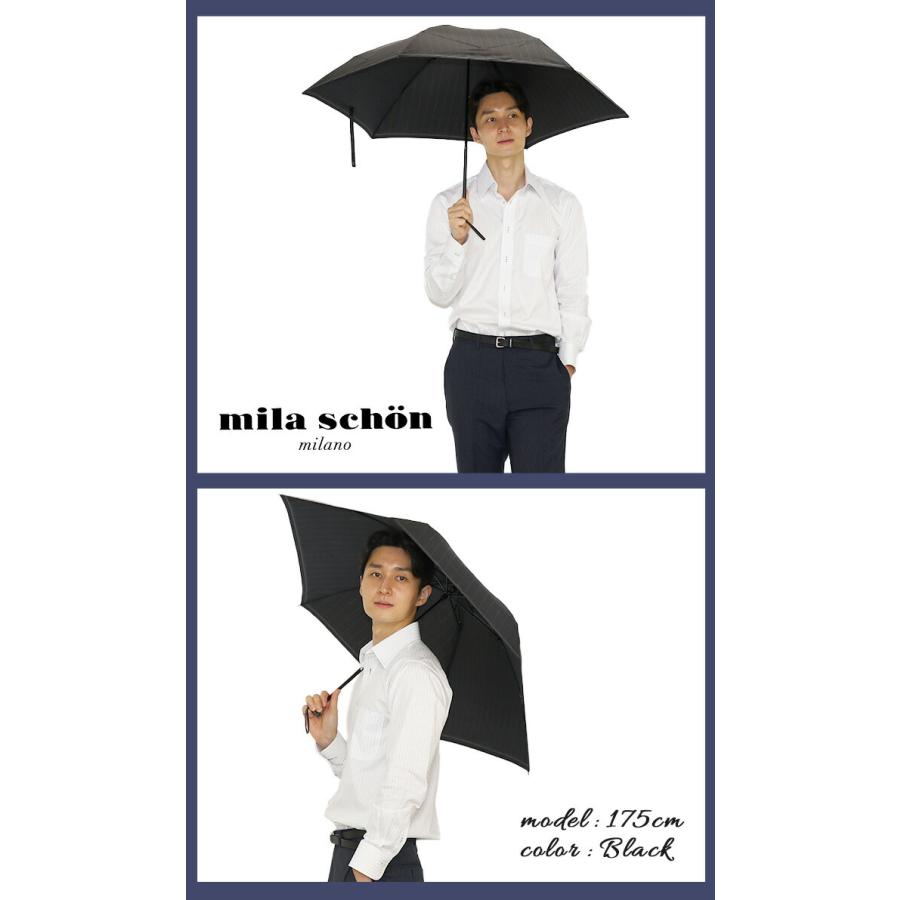 mila schon（ミラショーン） 傘 メンズ 雨傘 折りたたみ傘 通勤 雨具