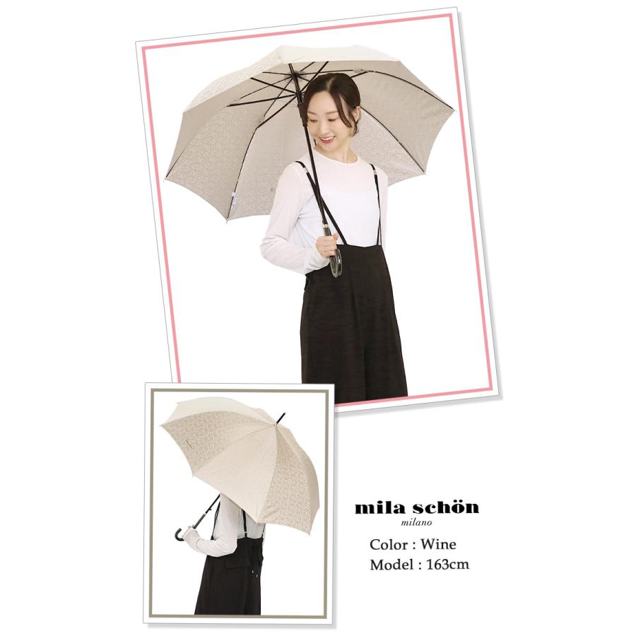 mila schon（ミラショーン） 傘 長傘 レディース 耐風 ジャンプ傘