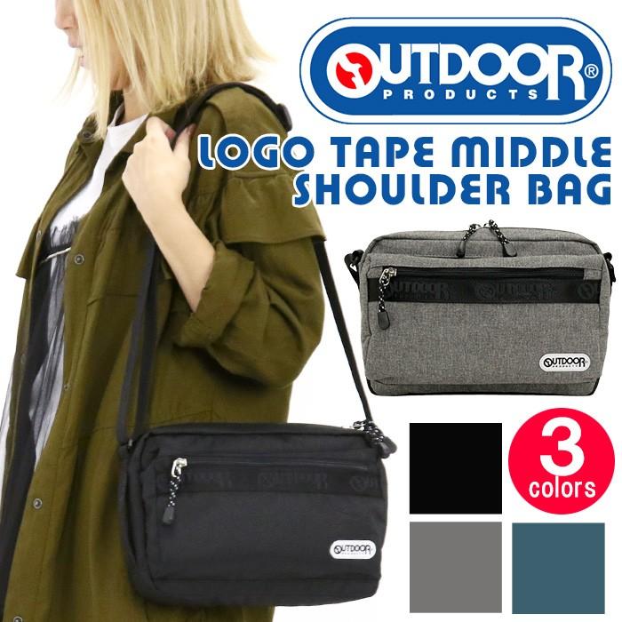 ショルダーバッグ OUTDOOR PRODUCTS アウトドア プロダクツ アウトドア スクエア ロゴテープ ミドル ショルダー メンズ レディース ブランド :outdoor-103:バッグ