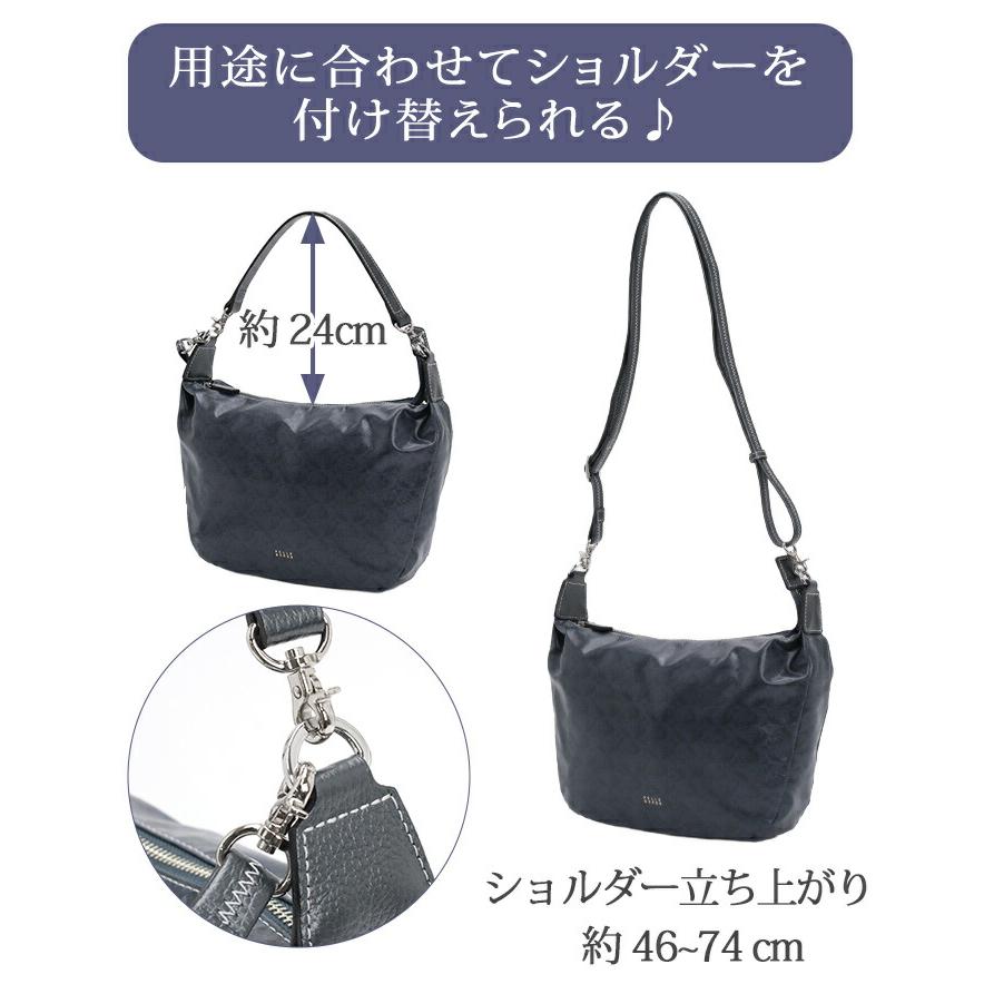 【10％OFFクーポン】 ショルダーバッグ ペレボルサ PELLE BORSA Alive ムーン型 2way 斜め掛け 肩掛け モノグラム 合皮 A5 レディース ギフト プレゼントの画像