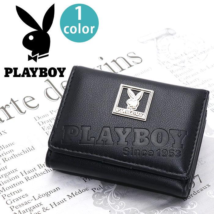 PLAYBOY（プレイボーイ） 財布 三つ折り スクエア ブローチ がま口
