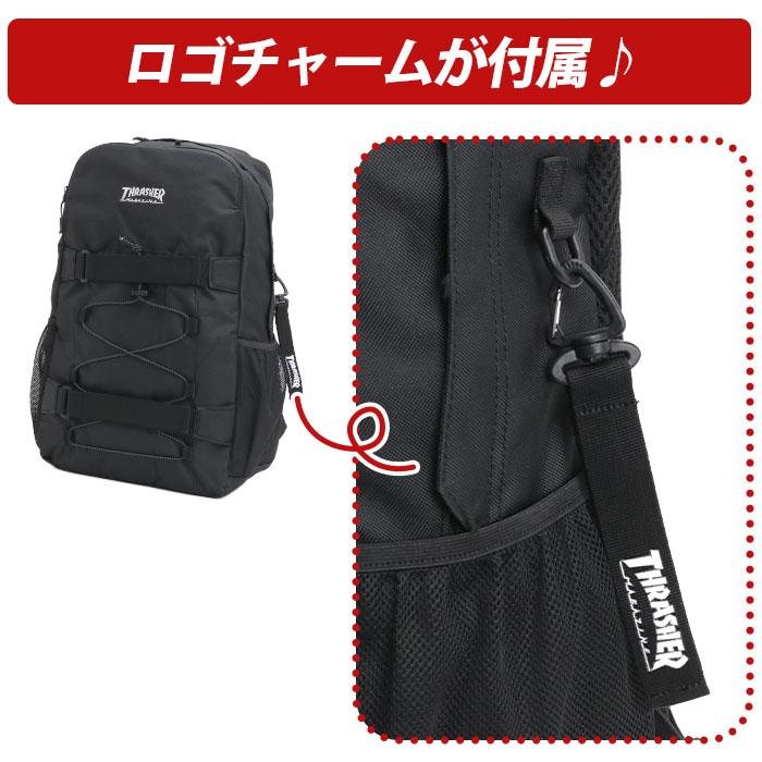 【美品】THRASHER バックパック ボードストラップ付 黒 リュック 完売品 THRASHER（スラッシャー） リュック メンズ 30L リュックサック バック