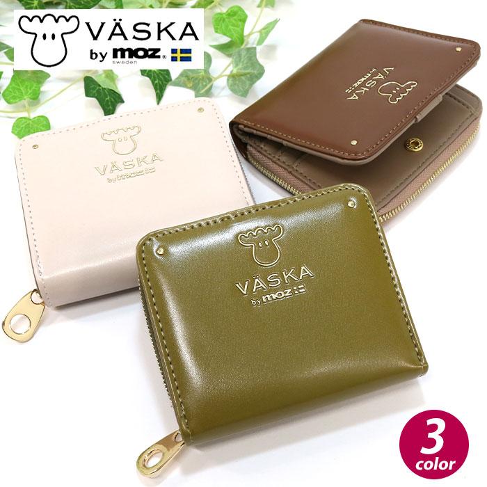 VASKA ★ 二つ折り 財布 ヴェスカ バイ モズ by moz 多機能 VS ベスターラウンドファスナー RF 札入れ 男性 女性 男女 ...