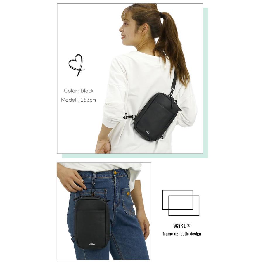 waku（ワク） ボディバッグ レディース メンズ ショルダーバッグ 牛革