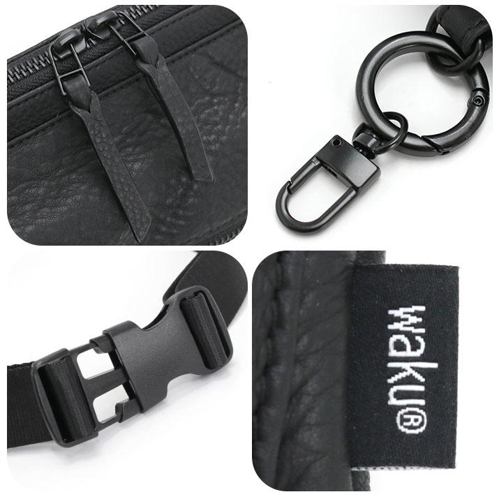 waku ボディバッグ ワク KURO レディース メンズ ショルダー