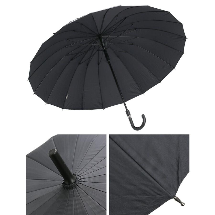 ASSETAN 黒 長傘 ASSETAN 黒 長傘 晴雨兼用 バイカラー長傘 58cm ｜ ミスターマックス
