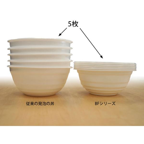 まとめ買い 使い捨て丼容器シーピー化成 どんぶり BF-361 ホワイト 本体  900枚(50枚×18)_7