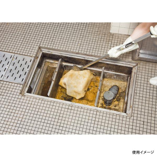 まとめ買い 厨房用 廃油処理用品 グリーストラップ洗浄ツール グリースクリーン カット品 平版 5枚 50cm×50cm 12袋｜pro-ste｜03