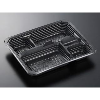 【未使用品】中央化学 弁当容器 600枚＋高級弁当容器60枚 中央化学 まとめ買い 使い捨て弁当容器 HSA街弁 K24-20A BK 身 600枚