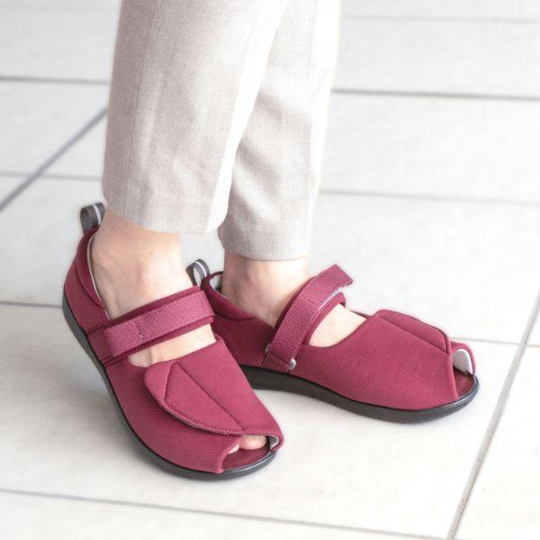 (20点) 【介護/医療】シューズ PH 転びにくいシューズ つま先無 M 黒 1足入 オオサキメディカル 00371500_1