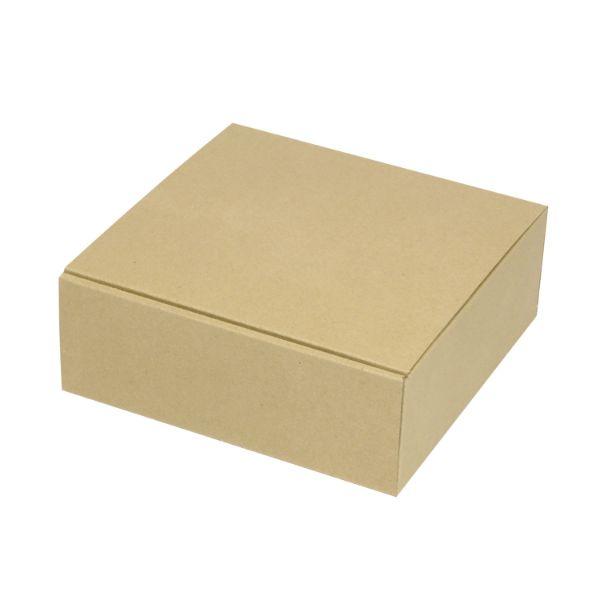 (100点) 贈答箱 お好みBOX2両面クラフト正方形 ヤマニパッケージ 00486728の画像
