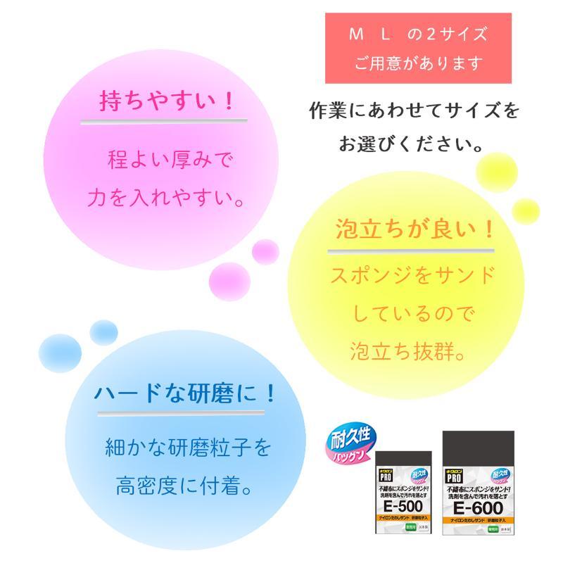 まとめ買い スポンジ たわし ブラシ スポンジ スポンジ キクロンプロ E500 たわし サンド M キクロン 120袋の画像