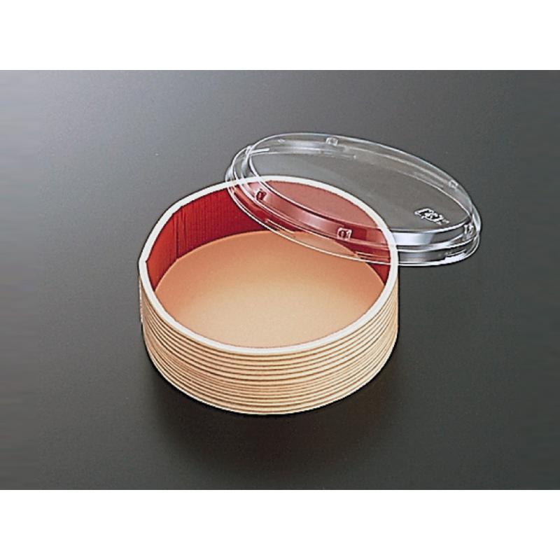 業務用食品容器 さが野丸 4.3寸 柾目赤（ボ）360個セット