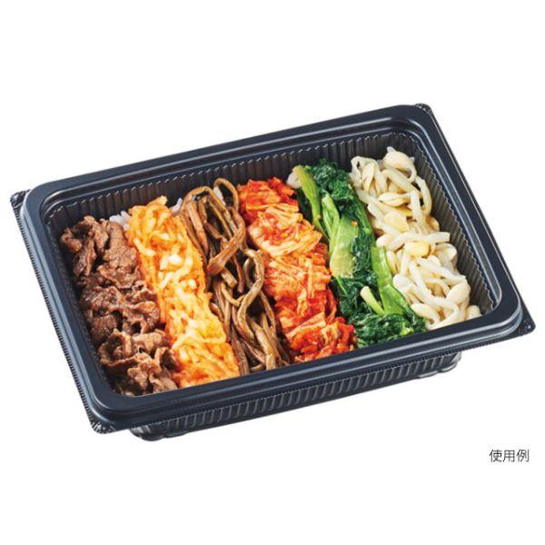 まとめ買い 弁当容器 エフピコ DLV角19-14(47)MSD 黒 400枚(50枚×8)の画像