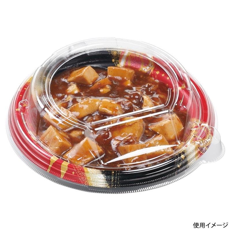 【1200点】どんぶり容器 MSD旬丸丼-16(44) まり紐赤 エフピコ 00666594の画像