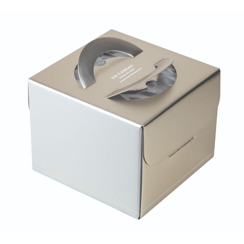 ヤマニパッケージ (100枚) ケーキ箱 シャルムデコ5号 00733914