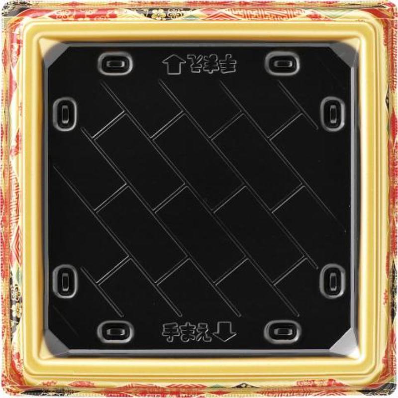 【特注品】組子もろぶた(小)蓋付き　すし桶四角 寿司桶 新角桶4人P(V) 本体 尾張 エフピコ | テイクアウト容器の