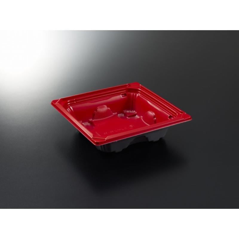 中央化学 【50点】どんぶり容器 CT活膳 15-15 赤-BK 身 00772353