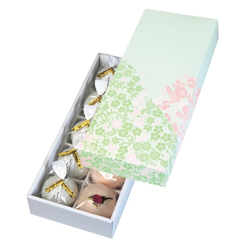 【200点】和菓子容器 花柄10ヶ入 トレー付 ヤマニパッケージ 00801106_1