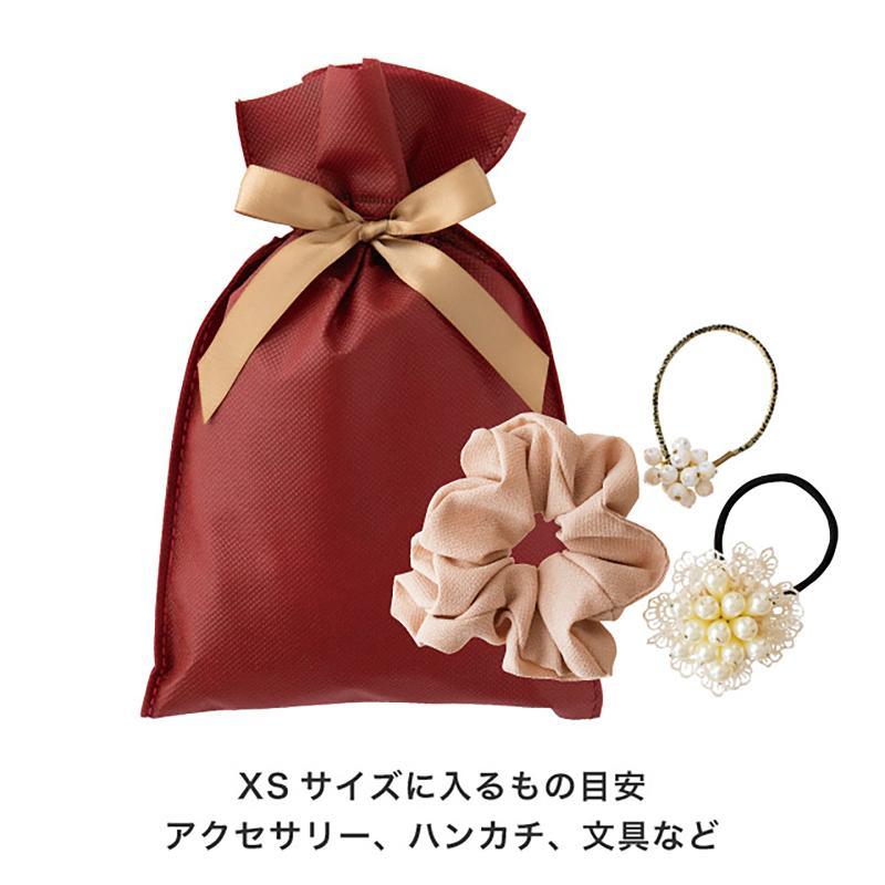 1点】ラッピング用品 SFE-RBXS 不織布リボン付ギフトバッグ-XS/エンジ