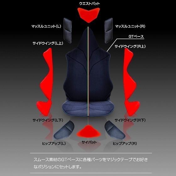 ポイント5倍 アメージングGT プロテクト 車の腰痛対策におすすめクッション 世界初の体型、悩みに合わせフルカスタマイズ　 《イタリアン・ブラック》｜pro-tecta-shop｜04