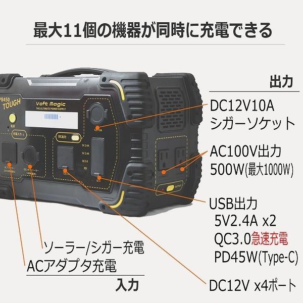 ポータブル電源 バッグソーラーセット PB450タフ+専用バッグ+ソーラーパネル 車中泊 アウトドア 停電対策 ボルトマジック 小型　発電機　ポタ電 |  | 13