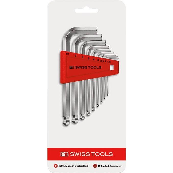 PBスイスツール（PBSWISS PBSWISSTOOLS）ボール付六角レンチセット【ミリ】〔212H-10CN〕212H10CN | PB SWISS TOOLS