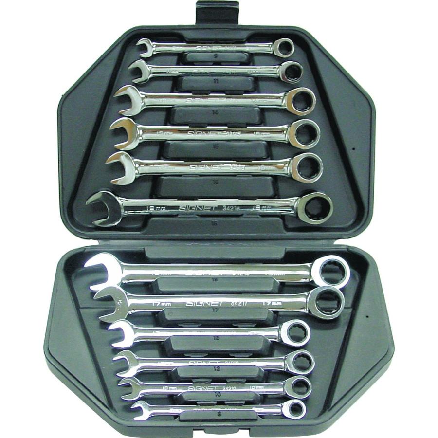 シグネット（SIGNET）ギアレンチ・スパナ12本セット【ミリ】〔34265〕 | SIGNET
