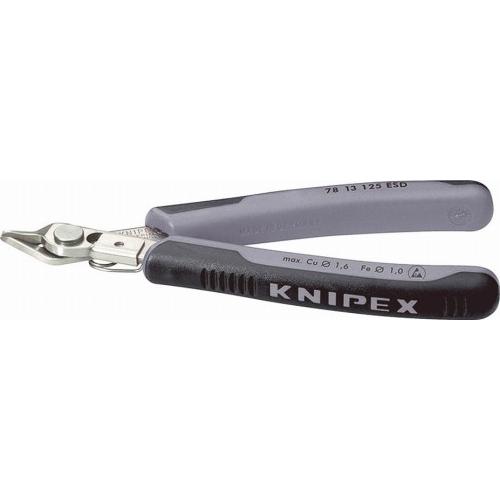 クニペックス（KNIPEX）ESDエレクトロニクススーパーニッパー125mmワイヤークランプ付/ステンレスヘッド〔7813-125ESD〕7813125ESD｜pro-tools