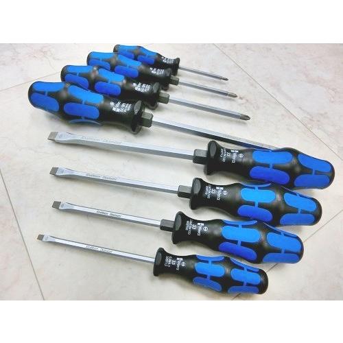 Wera ダイヤモンドドライバー8本セット【プラス4本/マイナス4本】〔50SPH/33DC/8S〕