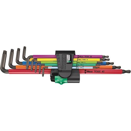 Wera ロングボールポイント付トルクスレンチセット 9本組