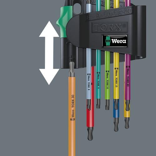 Wera（ヴェラ） イジリ止め付トルクスレンチセット マルチカラー 9本組