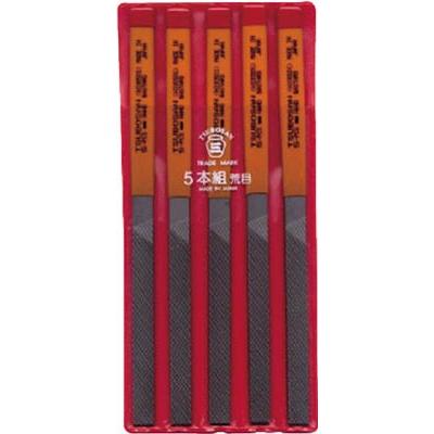 ツボサン　組ヤスリ　５本組　平　荒目〔HI005-01〕HI00501 | TSUBOSAN