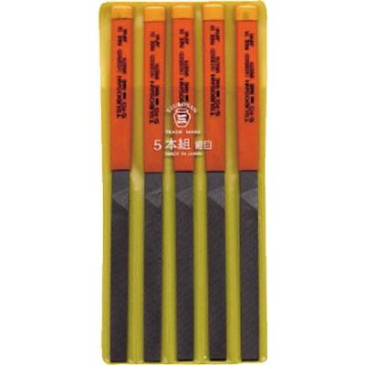 ツボサン　組ヤスリ　５本組　平　細目〔HI005-03〕HI00503 | TSUBOSAN