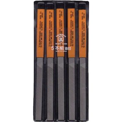 ツボサン　組ヤスリ　５本組　平　油目〔HI005-04〕HI00504 | TSUBOSAN