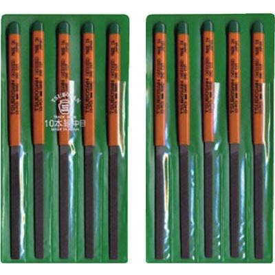 ツボサン　組ヤスリ　１０本組　平　中目〔HI010-02〕HI01002 | TSUBOSAN