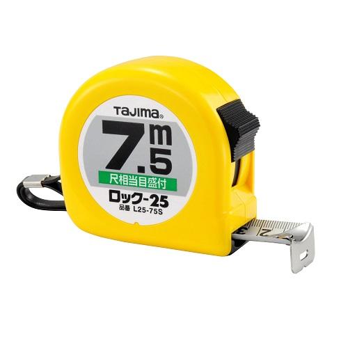 タジマ Tajima スケール L2575SBL 尺目盛×4個 Tajima（タジマ） コンベックス ロック25 7.5m 尺目盛 L2575SBL