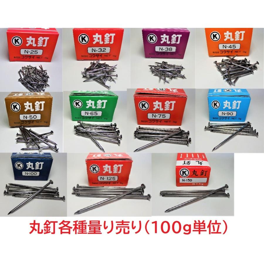 丸釘 100g量り売り N25〜N150各サイズ メール便発送 : プロヤマ - 通販 - Yahoo!ショッピング