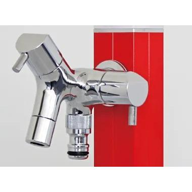 不凍水栓柱 アイスルージュ 2口蛇口タイプ D-40K-W Φ13mm×1.5m 竹村