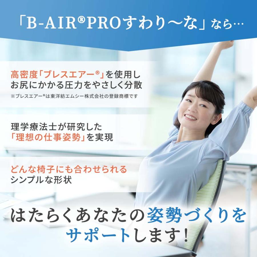 体圧分散 クッション マット チェア B-AIR(R)PRO いす用クッション すわり〜なの画像
