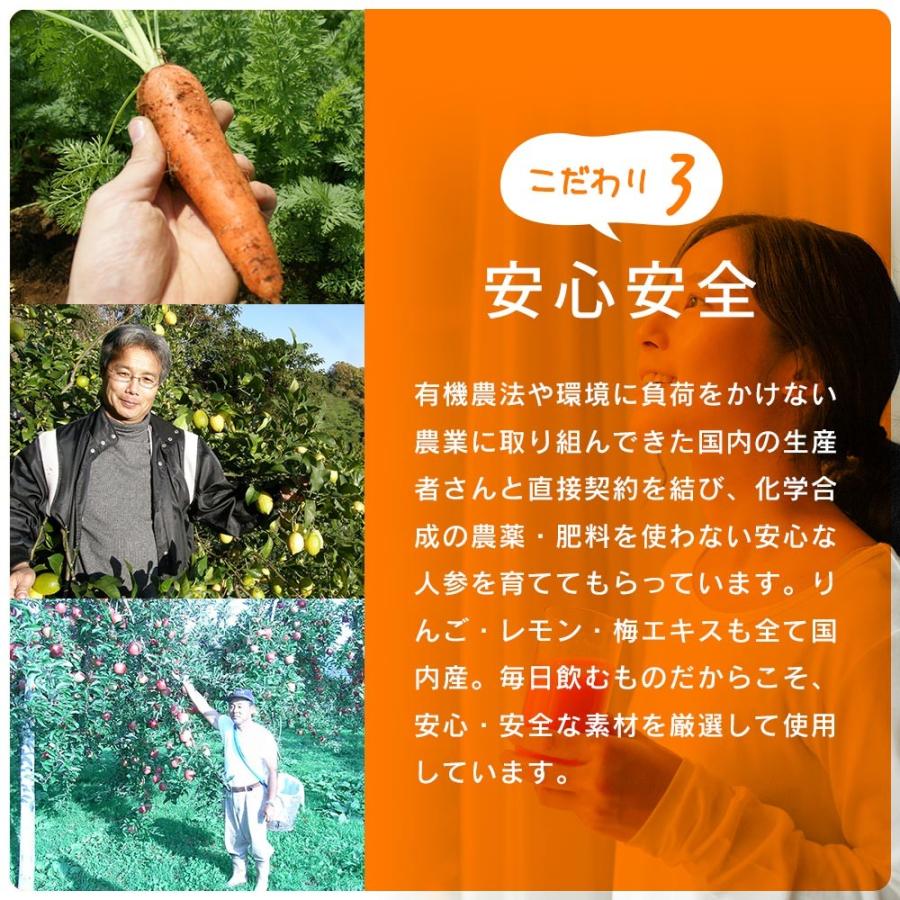 お試し 人参ジュース 無農薬 1L ×3本入 国産 無添加 生搾り にんじんジュース ニンジンジュース 採れたてすり搾り製法 |  | 11