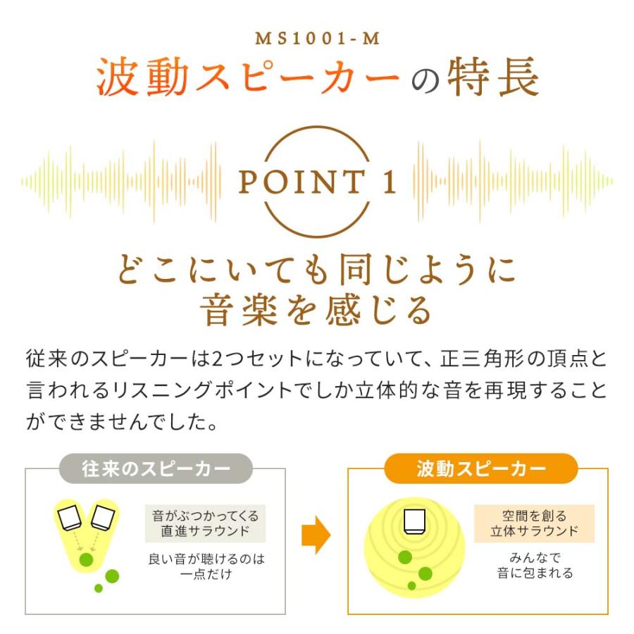 波動スピーカーMS1001-M メープル （M'S System エムズシステム