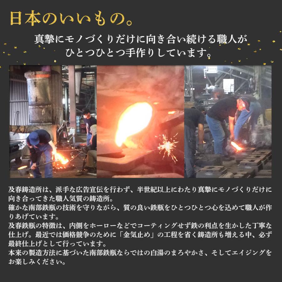南部鉄瓶 及春 0.6L 鉄瓶 瓶敷 セット アーガイル 南部鉄器 及春鋳造所 日本製 直火OK 鉄 急須 |  | 02