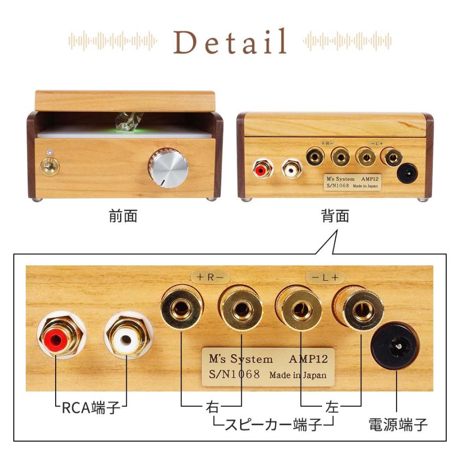 波動スピーカーウォームアンプ W-Amp12 MS1001シリーズ対応 （M'S