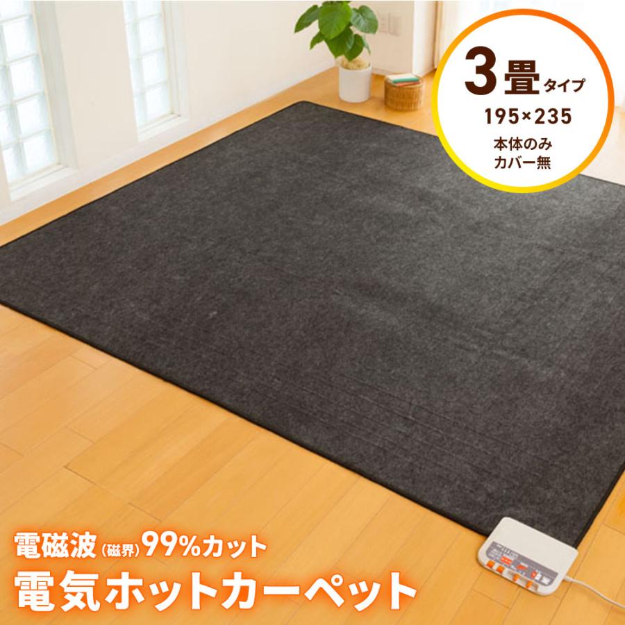 ゼンケン ホットカーペット 電磁波カット 3畳 本体のみ・カバー無 安心  