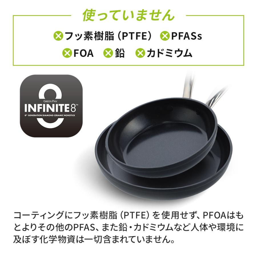 グリーンパン ダイヤモンド粒子を配合した最新コーティングの最上位