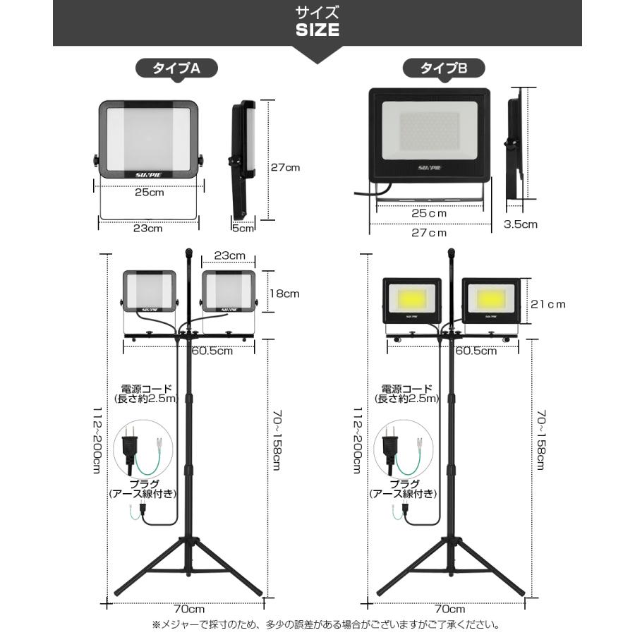 PROBASTO 投光器 LED 作業灯 屋外 防水 最強 104W 120W 100V 16000LM