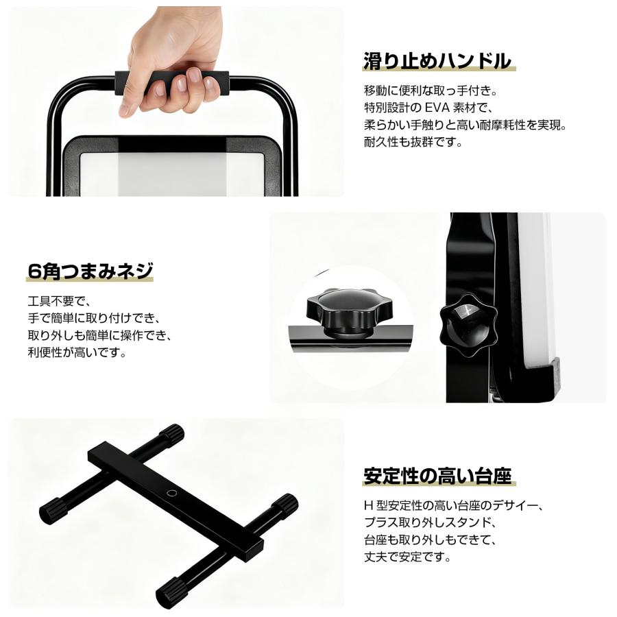 PROBASTO 投光器 LED 作業灯 屋外 防水 最強 60W 100V 10000LM 三色