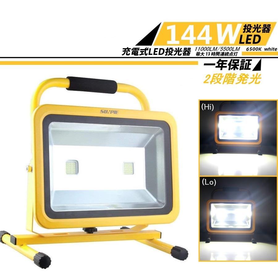 Led 投光器 作業灯 ワークライト 144w 充電式 コードレス ポータブル 防水 防災用 工事用 倉庫照明 駐車場 集魚灯 常夜灯 144w Probasto 通販 Yahoo ショッピング