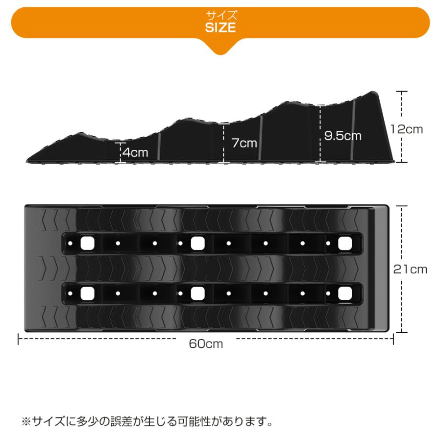 PROBASTO カースロープ 高さ4.0/7.0/9.5cm 2個セット 耐荷重3トン 幅広